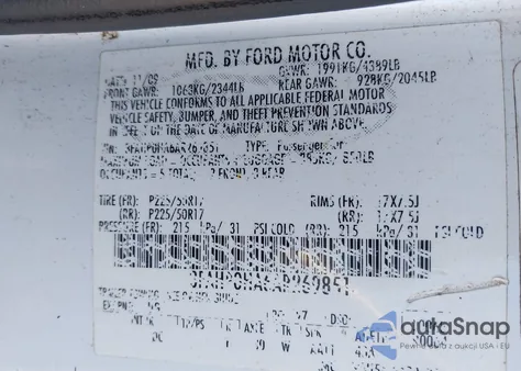 2010 Ford Fusion Se из США, поврежденный, VIN 3FAHP0HA6AR269851